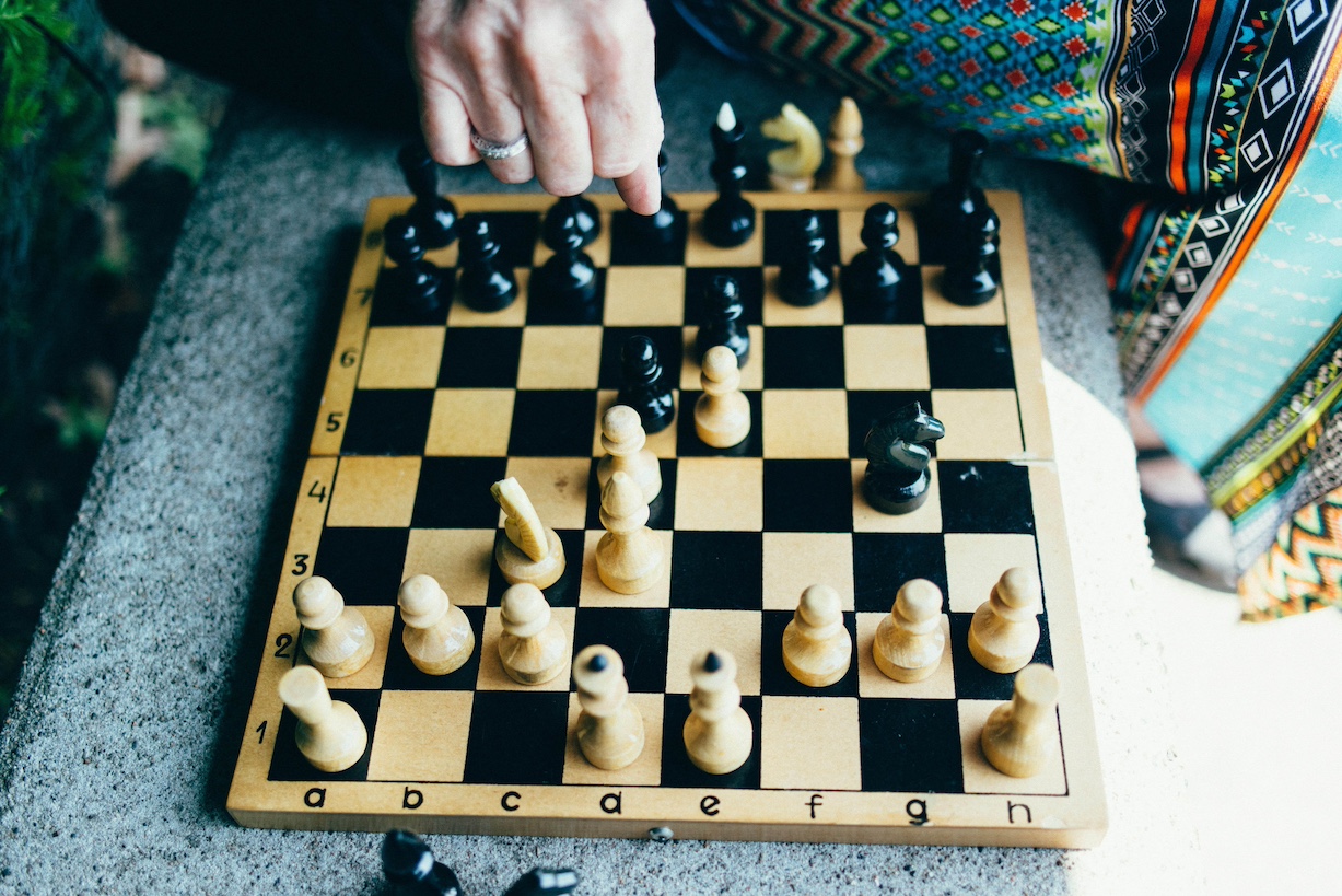 Chess board as representation of test taking strategies to overcome test anxiety.